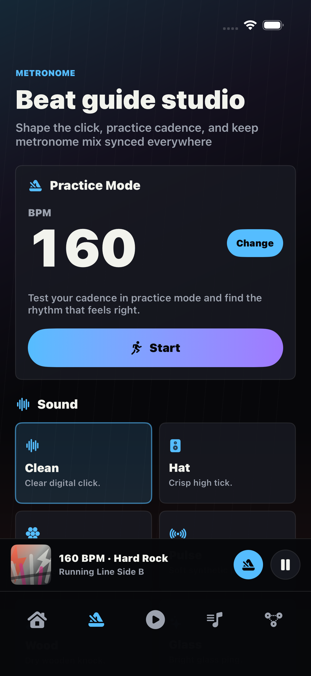 Rynmo app screenshot metronome